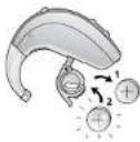 Interton Share BTE - Inserting/Replacing the battery - 1
