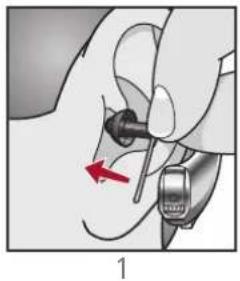 Audibel A3 BTE - To remove the hearing instrument and Instant Fit Earbud or Custom Eartip: - 1