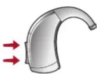Audibel A3 BTE - Touch and Release Volume Control - 1