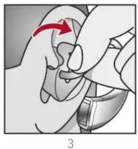 Audibel A2 BTE - To remove the hearing instrument and Custom Earmold: - 3