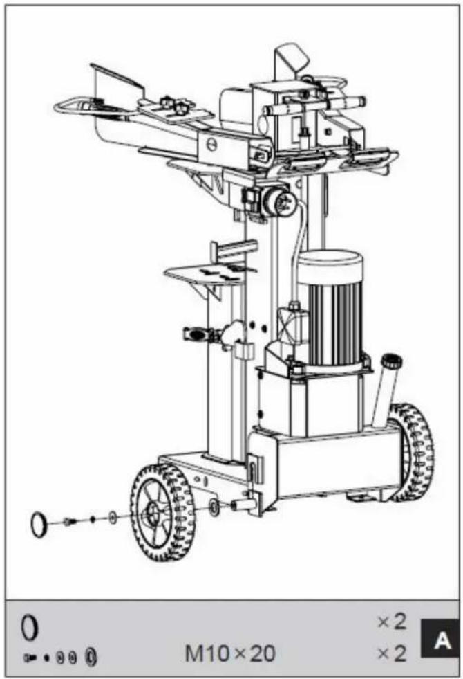 Zipper ZI-HS8PT - Räder montieren ZI HS10T / 12T - 1