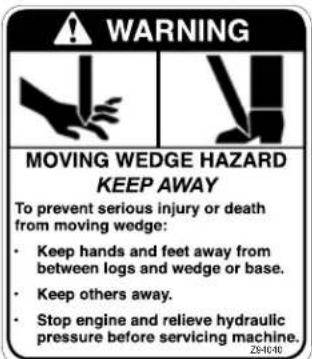 Wallenstein WX640 - SAFETY SIGN LOCATIONS - 3 PANEL - 5