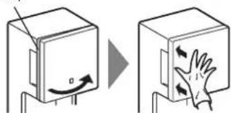 MITSUBISHI JT-MC206GS-W-E - Precautions for when opening/closing the front cover - 4
