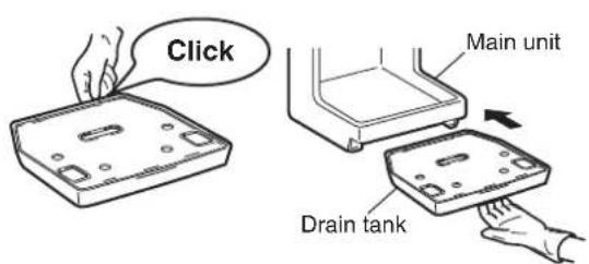 Click Main unit Drain tank