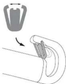 Liko Rall 242 ES R2R - Ensure that the lift strap is kept straight and stretched when it runs in and out of the lift motor. - 3