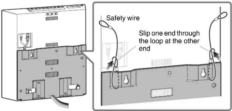 Safety wire Slip one end through the loop at the other end