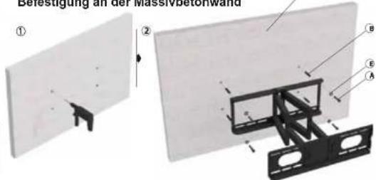 Ricoo S2874 - Befestigung an der Massivbetonwand - 2