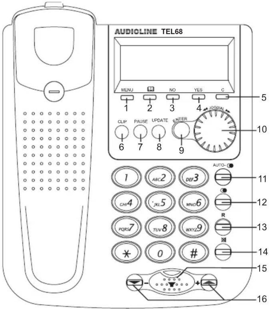 AUDIOLINE TEL68 - User controls - 1