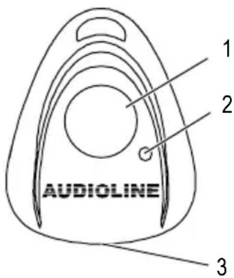 AUDIOLINE TEL 50 SOS - Batterie Notrufgeber - 1