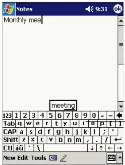 Notes 9:31 ok Monthly mee meeting 123 1 2 3 4 5 6 7 8 9 0 - = Tab q w e r t y u i o p [ ] CAP a s d f g h j k l ; * Shift z x c v b n m , . / Ctl äü ` \ ↓ ↑ ← → New Edit Tools ↻