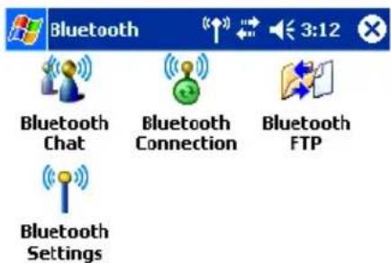 Bluetooth 3:12 Bluetooth Chat Bluetooth Connection Bluetooth FTP Bluetooth Settings