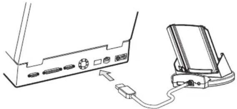 TOSHIBA E400 - To Connect Using the Optional Cradle: - 1