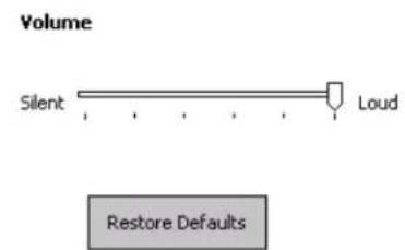Volume Silent Loud Restore Defaults