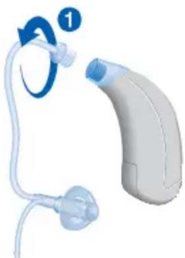 Signia Prompt S - Standard-Schläuche und Adapter auswechseln - 1