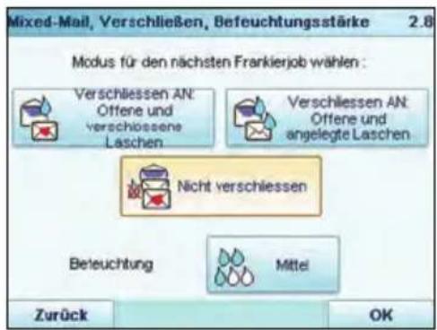 Neopost IS-5000 - Überprüfen des Modus der Verschließeinheit - 7