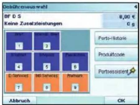 Neopost IS-5000 - So geben Sie einen Postproduktcode ein: - 2
