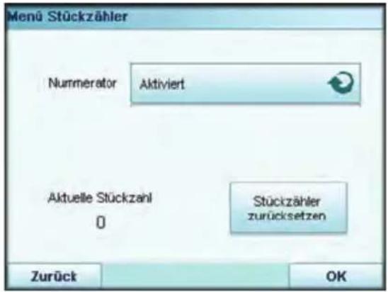 Neopost IS-5000 - So setzen Sie den Nummerator zurück: - 1