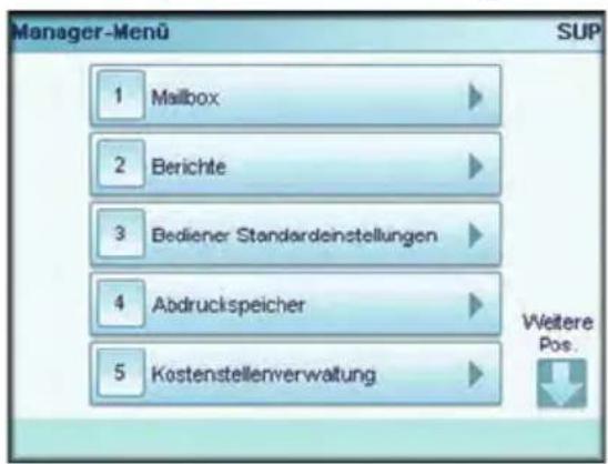 Neopost IS-5000 - Vorgehensweise beim Anmelden als Manager - 2