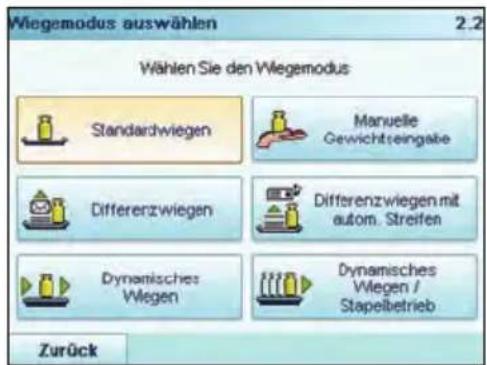 Neopost IS-5000 - So ändern Sie den Wiegemodus über den Startbildschirm: - 1