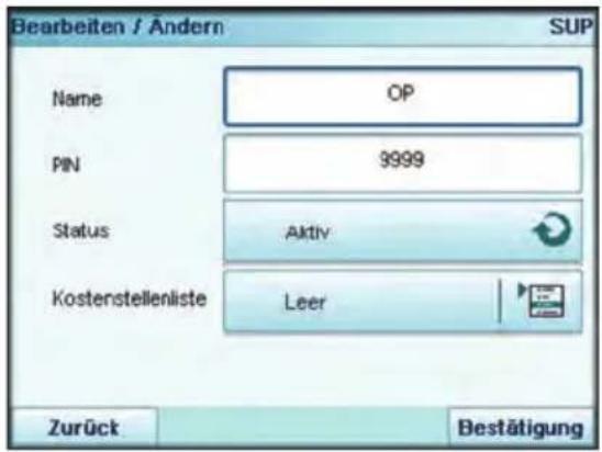 Neopost IS-5000 - So ändern Sie Bediener: - 1