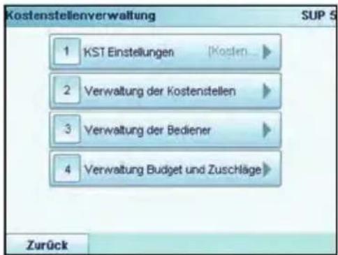Neopost IS-5000 - Vorgehensweise beim Einrichten des Modus "Kostenstellen EIN" - 2