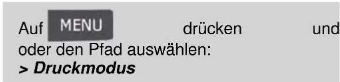 Neopost IS-5000 - Anzeigen des Bildschirms für Abdruckeinstellungen - 2