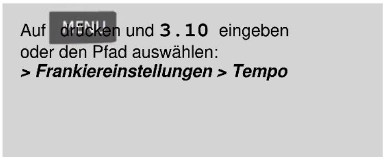 Neopost IS-6000 - So wechseln Sie die akustischen Signale standardmäßig: - 2