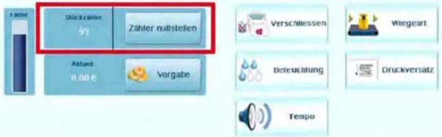 Neopost IS-6000 - Vorgehensweise beim Zurücksetzen des Stückzählers - 1