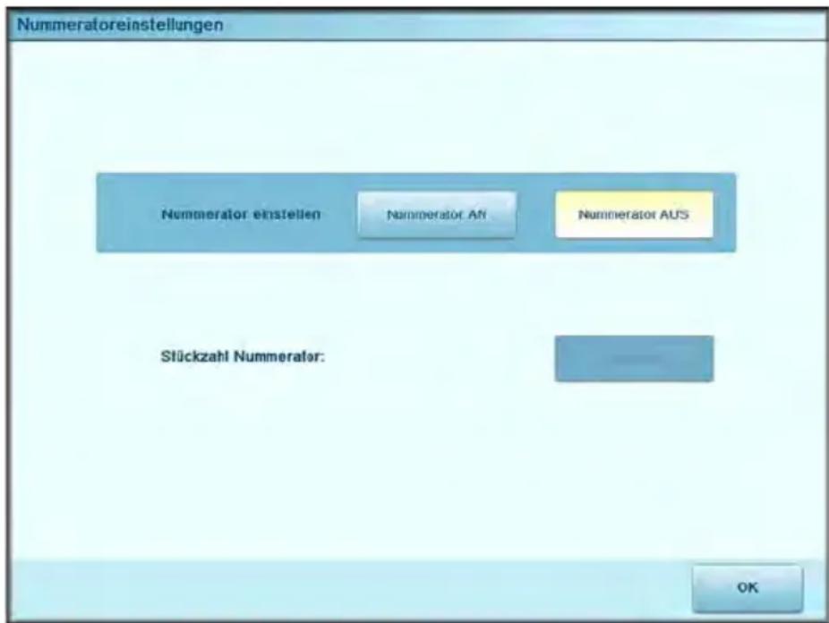 Neopost IS-6000 - So aktivieren Sie den Nummerator: - 1