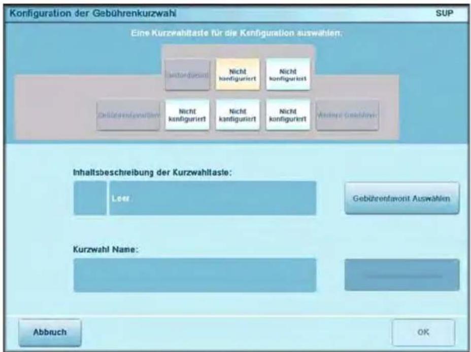 Neopost IS-6000 - So erstellen/ändern Sie das Tastaturkürzel für eine bevorzugte Gebühr: - 1