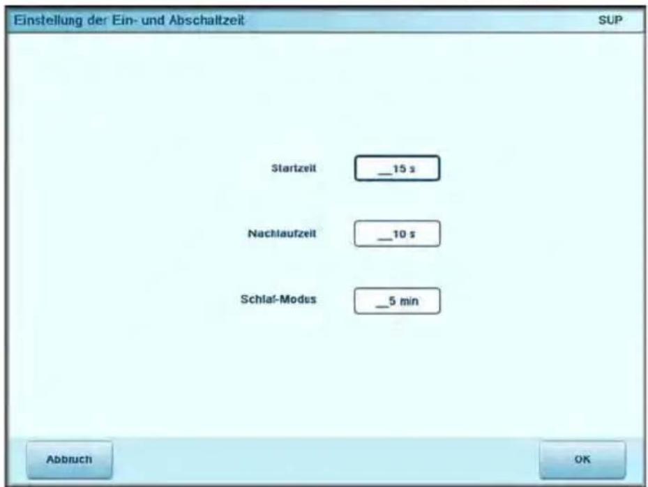 Neopost IS-6000 - So ändern Sie die Ein-Abschaltzeiten für das System: - 1