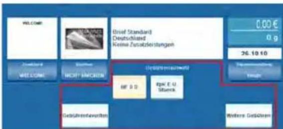 Neopost IS-6000 - Über den Startbildschirm [Postgebühr drucken]: - 1