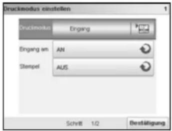 Neopost IS-480 - Überprüfen oder ändern Sie den Druckmodus. - 1