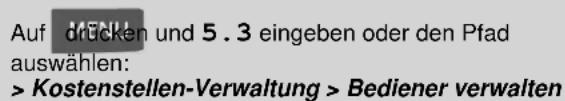 Neopost IS-480 - Vorgehensweise beim Ändern von Bedienern - 2