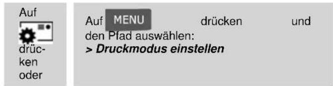Neopost IS-480 - Auswahl des Druckmodus - 1