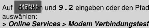 Neopost IS-480 - Modem Verbindungstest - 1