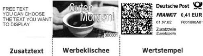 Neopost IS-480 - Hinzufügen von Text zur Frankierung und Ändern des Werbeklischees - 1