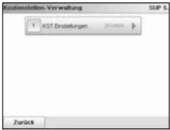 Neopost IS-480 - Modusverwaltungsmenü "Kostenstellen AUS" - 1