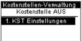 Neopost IS-440 - Modusverwaltungsmenü "Kostenstellen AUS" - 1