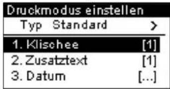 Neopost IS-350 - Überprüfen oder ändern Sie den Druckmodus. - 1