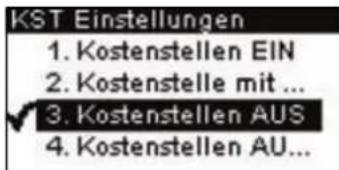 Neopost IS-280 - Auswählen eines Kostenstellenmodus - 3