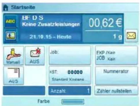 Neopost IN-700 - Erforderliche Eingaben: - 1