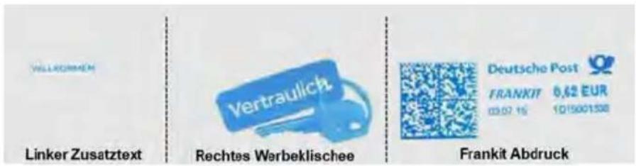 Neopost IN-700 - Hinzufügen von Text und/oder von Werbeklischees zur Frankie - 1
