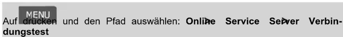 Neopost IN-700 - Vorgehensweise beim Testen der Verbindung zu Onl Services - 3