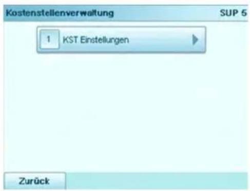 Neopost IN-700 - Verwaltungsmenü "Kostenstellen AUS" - 1