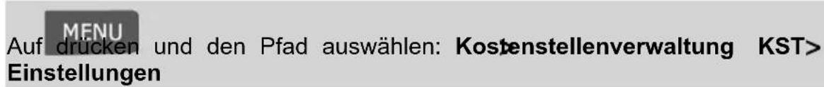 Neopost IN-700 - So zeigen Sie den "Kostenstellen-Modus" an oder ändern ihn: - 1