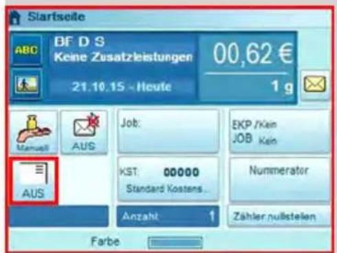 Neopost IN-700 - Vorgehensweise beim Versetzen der Frankierung (Druckversatz) - 1