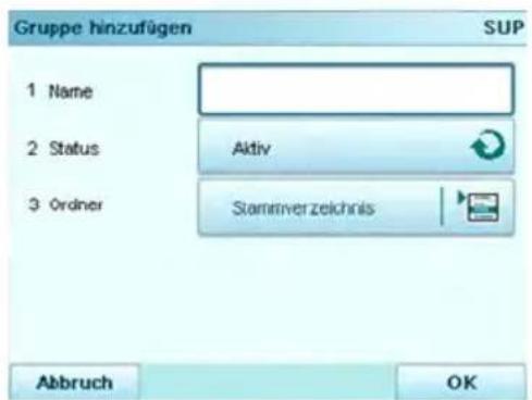 Neopost IN-700 - Vorgehensweise beim Erstellen einer Gruppe oder Untergruppe - 3