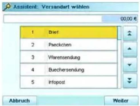 Neopost IN-700 - Auswählen des Gebührenassistenten. - 1