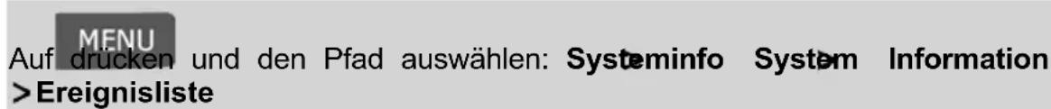 Neopost IN-700 - Vorgehensweise beim Anzeigen der Ereignislisten - 1